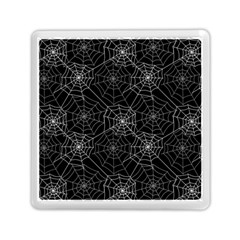 Pattern Spiderweb Halloween Gothic On Black Background Memory Card Reader (square) by genx