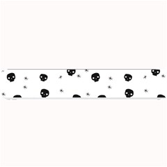 Pattern Skull Stars Handrawn Naive Halloween Gothic Black And White Small Bar Mats by genx