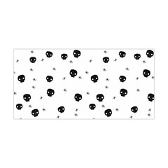 Pattern Skull Stars Handrawn Naive Halloween Gothic Black And White Yoga Headband by genx