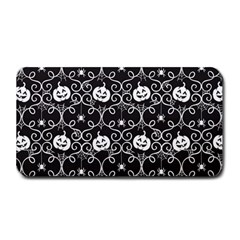 Pattern Pumpkin Spider Vintage Gothic Halloween Black And White Medium Bar Mats by genx