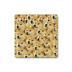 Doge Meme Doggo Kekistan Funny Pattern Square Magnet by snek
