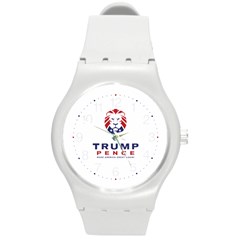 Trump Pence Logo Lion Maga Make America Great Again Round Plastic Sport Watch (m) by snek