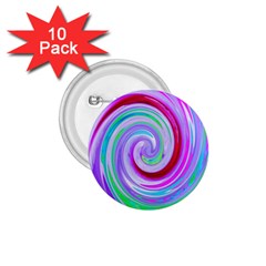 Groovy Abstract Red Swirl On Purple And Pink 1 75  Buttons (10 Pack) by myrubiogarden