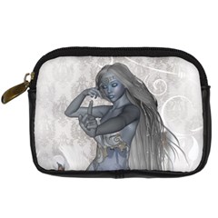 Beautiful Fairy With Swan Digital Camera Leather Case by FantasyWorld7