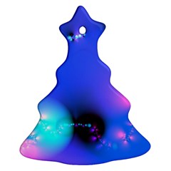 Love In Action, Pink, Purple, Blue Heartbeat Christmas Tree Ornament (two Sides) by DianeClancy
