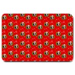 Trump Wrait Pattern Make Christmas Great Again MAGA Funny Red Gift with Snowflakes and Trump Face smiling Large Doormat  30 x20  Door Mat