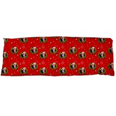 Trump Wrait Pattern Make Christmas Great Again Maga Funny Red Gift With Snowflakes And Trump Face Smiling Body Pillow Case (dakimakura) by snek