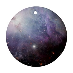 Orion Nebula Pastel Violet Purple Turquoise Blue Star Formation  Round Ornament (two Sides) by genx