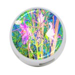 Abstract Oriental Lilies In My Rubio Garden 4-Port USB Hub (Two Sides) Front