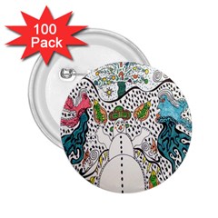 Happysnowman 2 25  Buttons (100 Pack)  by chellerayartisans
