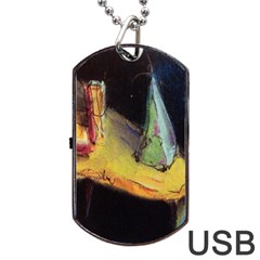 Cosmicchristmastree Dog Tag Usb Flash (two Sides) by chellerayartisans