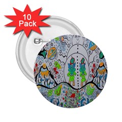 Supersonic Volcano Snowman 2 25  Buttons (10 Pack)  by chellerayartisans