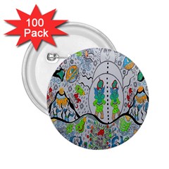 Supersonic Volcano Snowman 2 25  Buttons (100 Pack)  by chellerayartisans