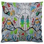 Supersonic volcano snowman Large Cushion Case (Two Sides) Back