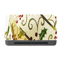 Christmas Ribbon Background Memory Card Reader With Cf by Wegoenart