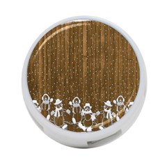 Christmas Snowmen Rustic Snow 4-port Usb Hub (two Sides) by Wegoenart