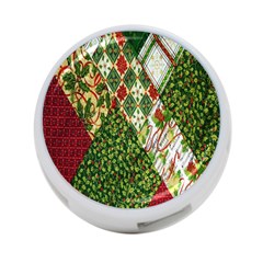 Christmas Quilt Background 4-port Usb Hub (two Sides) by Wegoenart