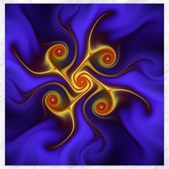 Fractal Neon Blue Bright Fantasy Canvas 20  X 20 