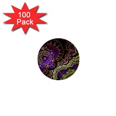 Abstract Fractal Art Design 1  Mini Buttons (100 Pack)  by Wegoenart