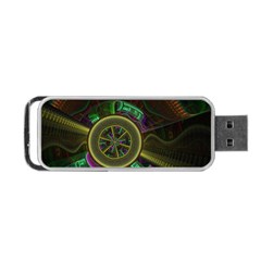 Fractal Threads Colorful Pattern Portable Usb Flash (one Side) by Wegoenart