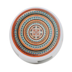 Mandala Art Painting Acrylic 4-port Usb Hub (two Sides) by Wegoenart