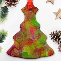 Easter Egg Colorful Texture Ornament (christmas Tree)  by Wegoenart