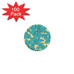 Leaves Dried Leaves Stamping 1  Mini Buttons (100 Pack)  by Wegoenart