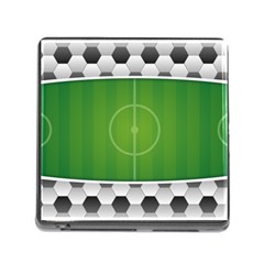 Background Sports Soccer Football Memory Card Reader (square 5 Slot) by Wegoenart