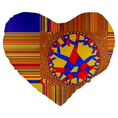 Graphic Design Graphic Design Large 19  Premium Heart Shape Cushions by Wegoenart