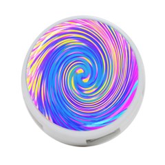 Cool Abstract Pink Blue And Yellow Twirl Liquid Art 4-port Usb Hub (two Sides) by myrubiogarden