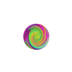 Groovy Abstract Purple And Yellow Liquid Swirl 1  Mini Magnets by myrubiogarden