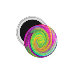 Groovy Abstract Purple And Yellow Liquid Swirl 1 75  Magnets by myrubiogarden