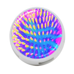 Pink, Blue And Yellow Abstract Coneflower 4-port Usb Hub (two Sides) by myrubiogarden