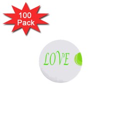 I Lovetennis 1  Mini Buttons (100 Pack)  by Greencreations