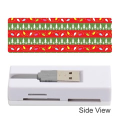 Christmas Papers Red And Green Memory Card Reader (stick) by Pakrebo