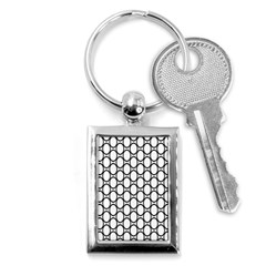 Black Pattern Halftone Wallpaper Key Chains (rectangle)  by Pakrebo