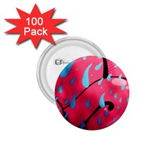 Graffiti Watermelon Pink With Light Blue Drops Retro 1 75  Buttons (100 Pack)  by genx