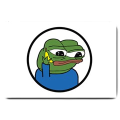 Apu Apustaja With Banana Phone Wall Eyed Pepe The Frog Kekistan Large Doormat  by snek