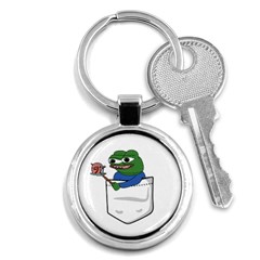 Apu Apustaja Roasting A Snail On A Campfire Pepe The Frog Pocket Tee Kekistan Key Chains (round)  by snek