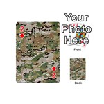 Wood camouflage military army green khaki pattern Playing Cards 54 (Mini) Front - Diamond2