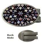 Stained Glass Sainte Chapelle Gothic Money Clips (Oval)  Front