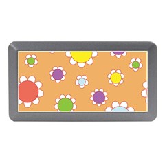 Floral Flowers Retro Memory Card Reader (mini) by Mariart