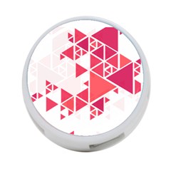 Red Triangle Pattern 4-port Usb Hub (one Side) by Mariart