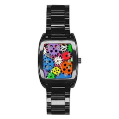 The Gears Are Turning Stainless Steel Barrel Watch by WensdaiAmbrose
