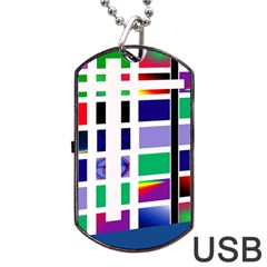Color Graffiti Pattern Geometric Dog Tag Usb Flash (two Sides) by Pakrebo