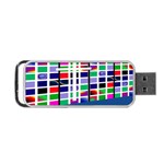 Color Graffiti Pattern Geometric Portable USB Flash (One Side) Front