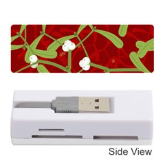 Mistletoe Christmas Texture Advent Memory Card Reader (stick) by Pakrebo