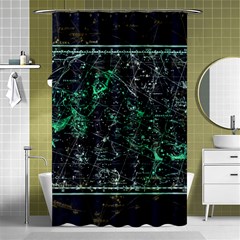 Constellation Constellation Map Shower Curtain 48  X 72  (small)  by Pakrebo