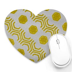 Abstract Background Hexagons Heart Mousepads by Pakrebo