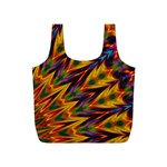 Background Abstract Texture Chevron Full Print Recycle Bag (S) Front